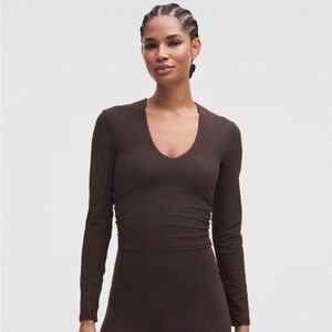 Lululemon All It Takes Ribbed Nulu V-Neck Long-Sleeve Shirt